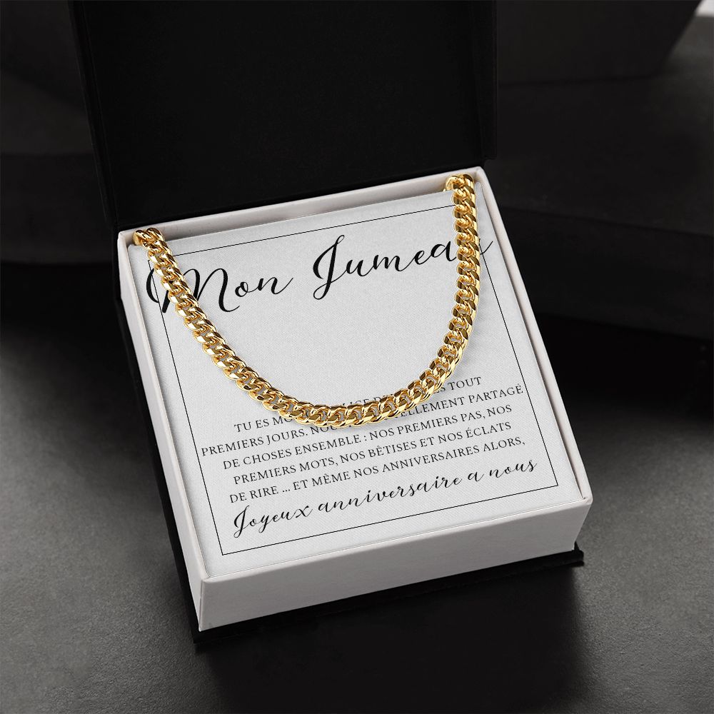 Cadeau Pour Jumeau, Cadeau Pour Frère, Cadeau Anniversaire Mon Frère, Collier Pour Mon Frère, Bijoux Pour Mon Frère